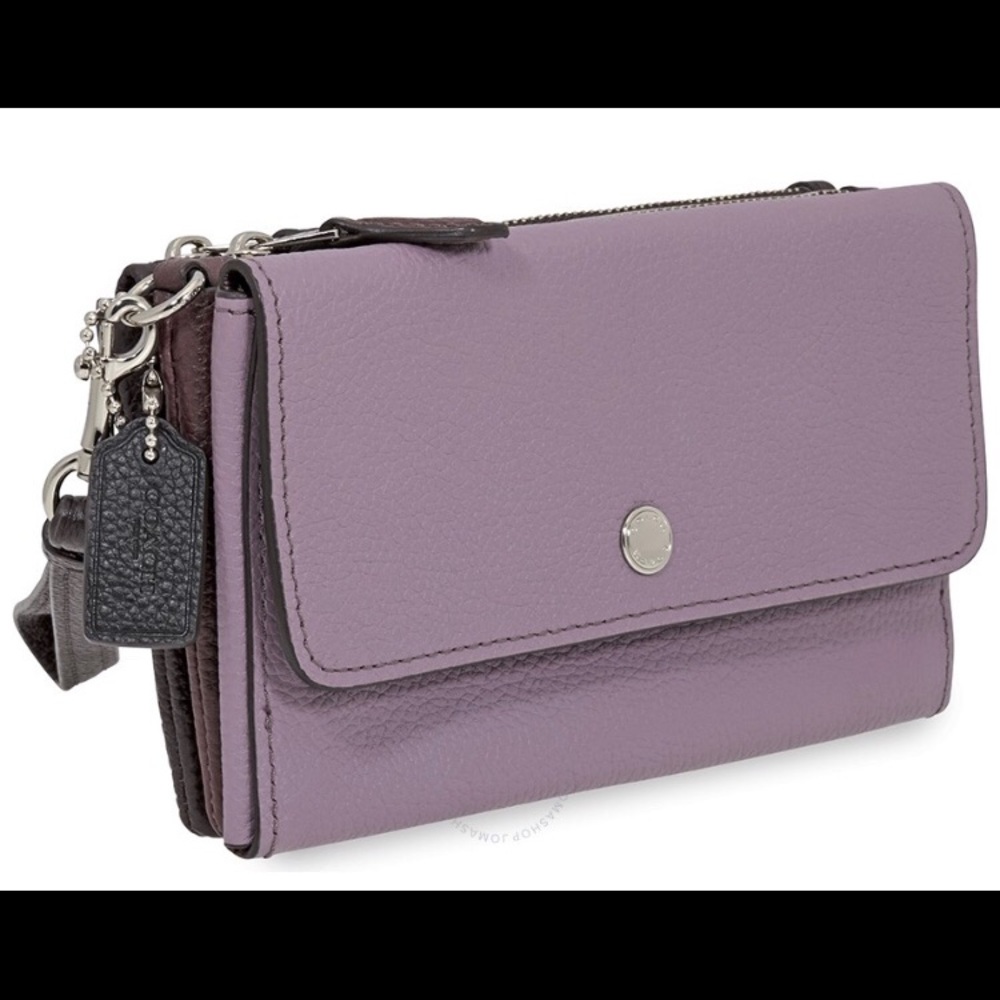 NWT Authentic Coach Triple Wristlet